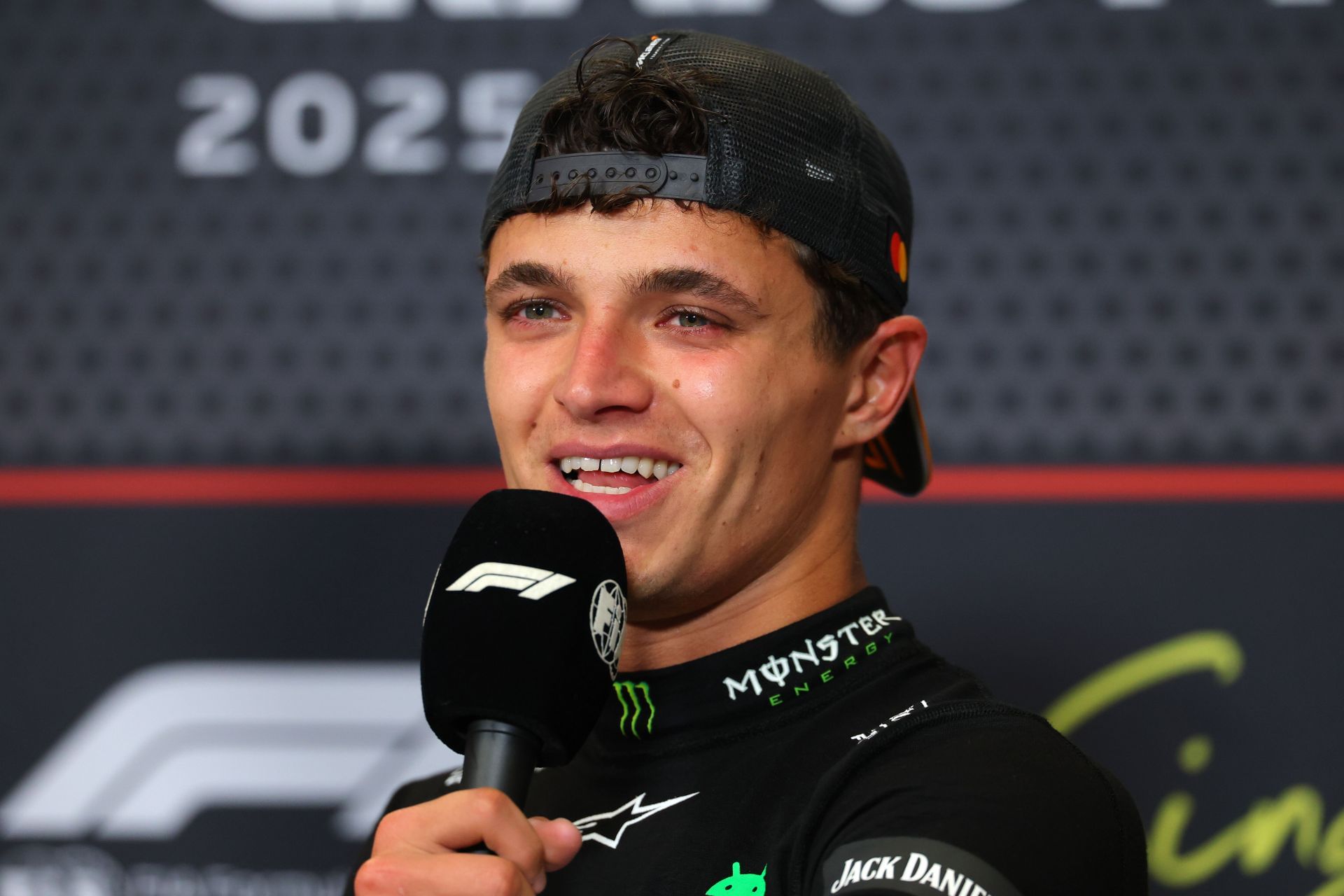 Lando Norris in the post-race press conference after the Singapore Grand Prix - Source: Getty