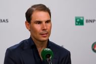 Rafael Nadal during a press conference at the 2025 French Open (Source: Getty)
