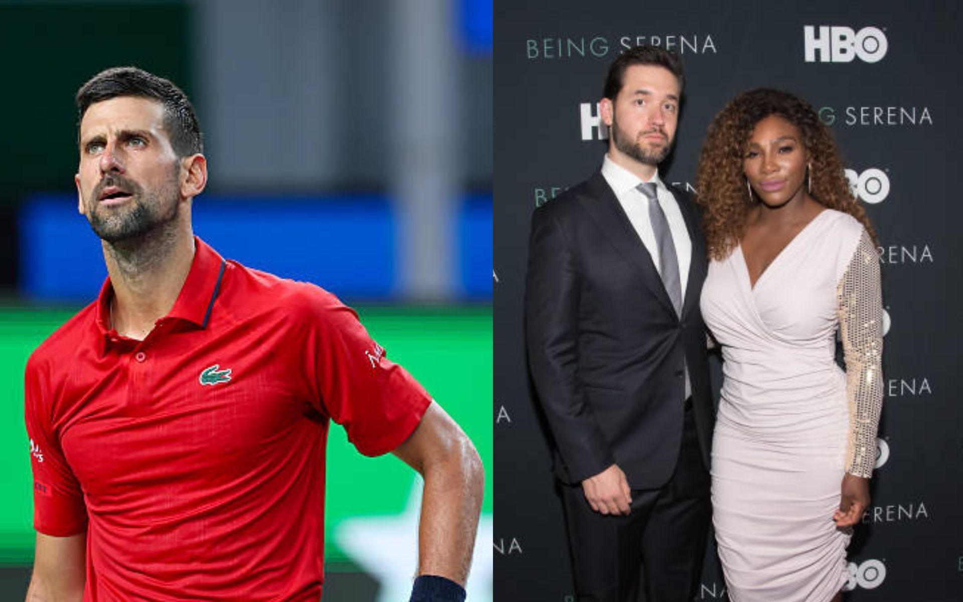 Novak Djokovic, Serena Williams with husband Alexis Ohanian - Image Source: Getty