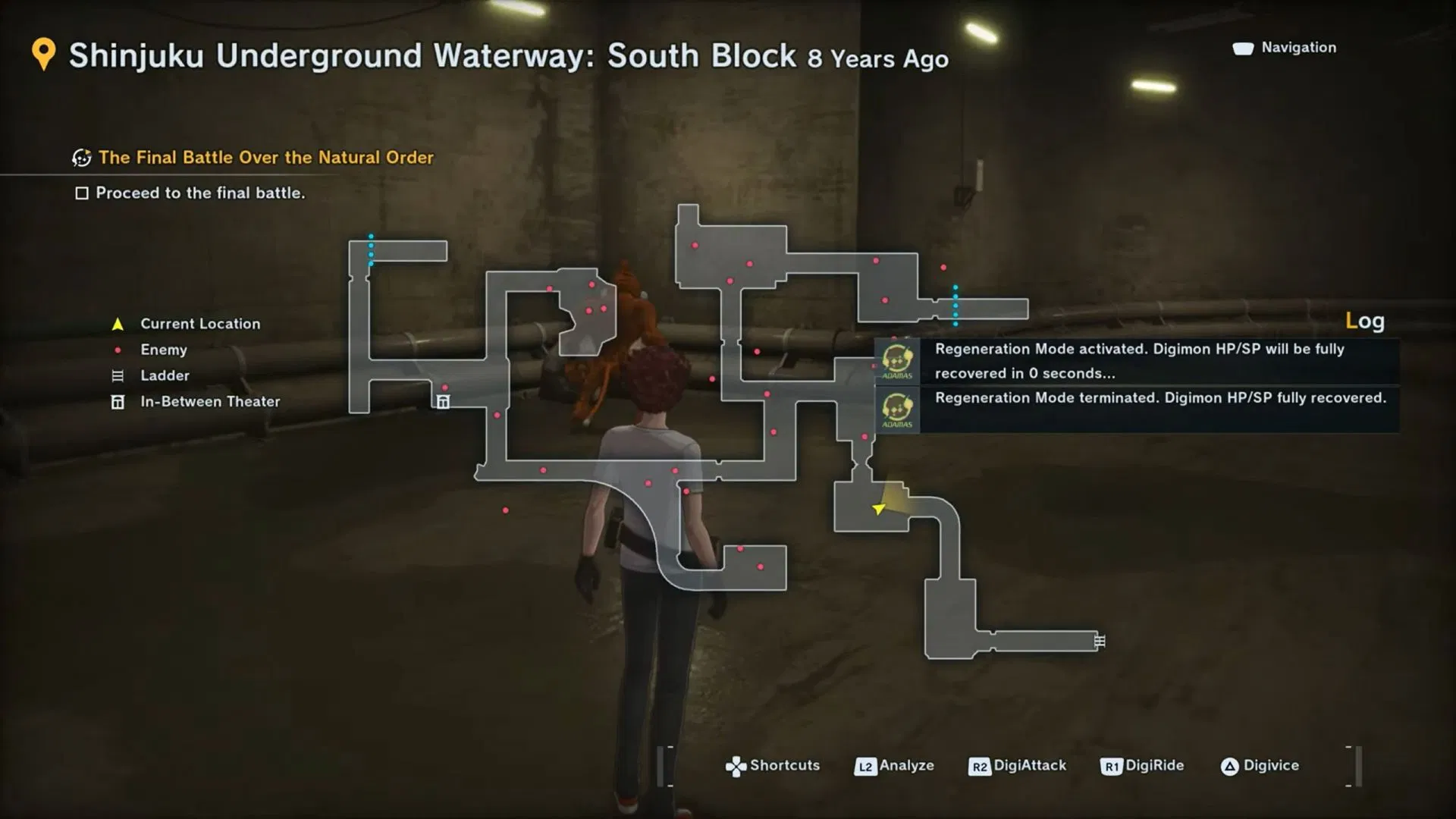 The location of the second last Etemon Soul Bit (Image via Bandai Namco Entertainment | Youtube: Ventus SGN)