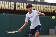 2024 NCAA Singles champion Zheng hits a forehand | Image Source: Getty