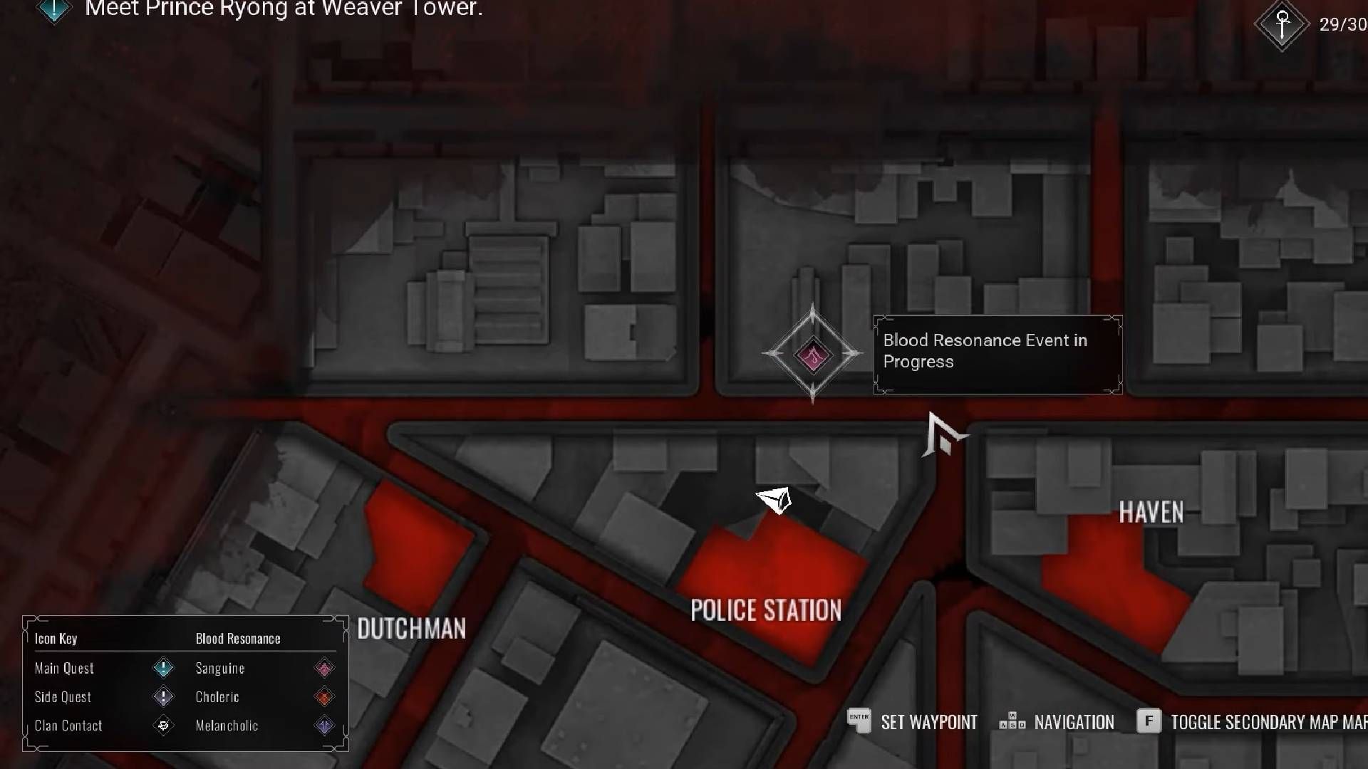 Just near the Police Station, you will find an Anarch Tag (Image via Paradox || YouTube@Game Guides Channel)