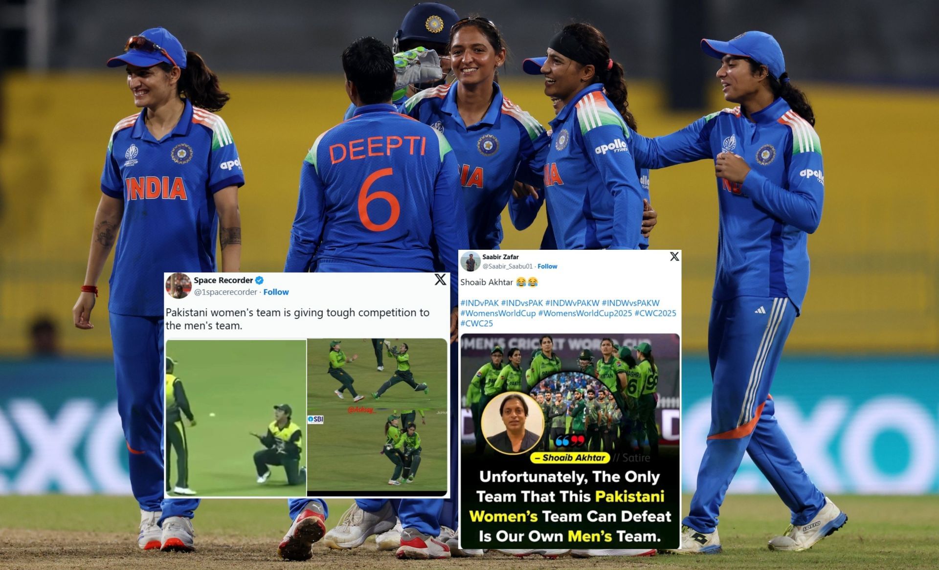 Fans share memes after India
