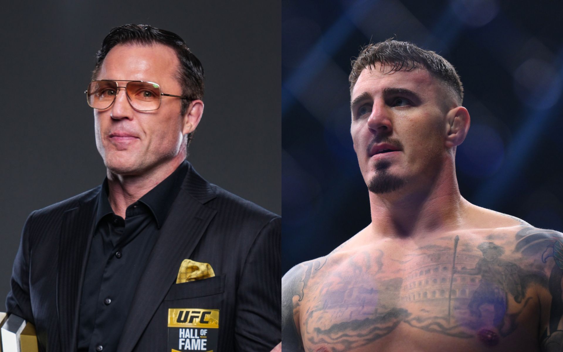 Chael Sonnen (left) explains stance on Tom Aspinall