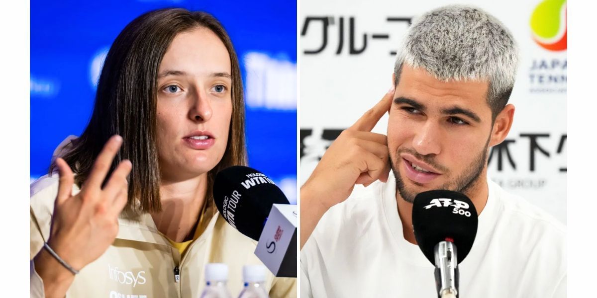 Iga Swiatek (L) and Carlos Alcaraz (R) (Image Source: Getty)