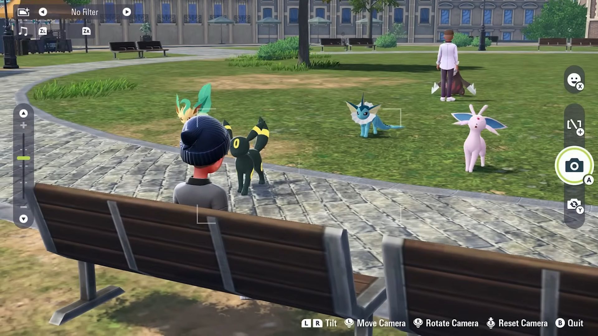 Bench in Pokemon Legends Z-A (Image via YouTube/@ PhillyBeatzU || The Pokemon Company)