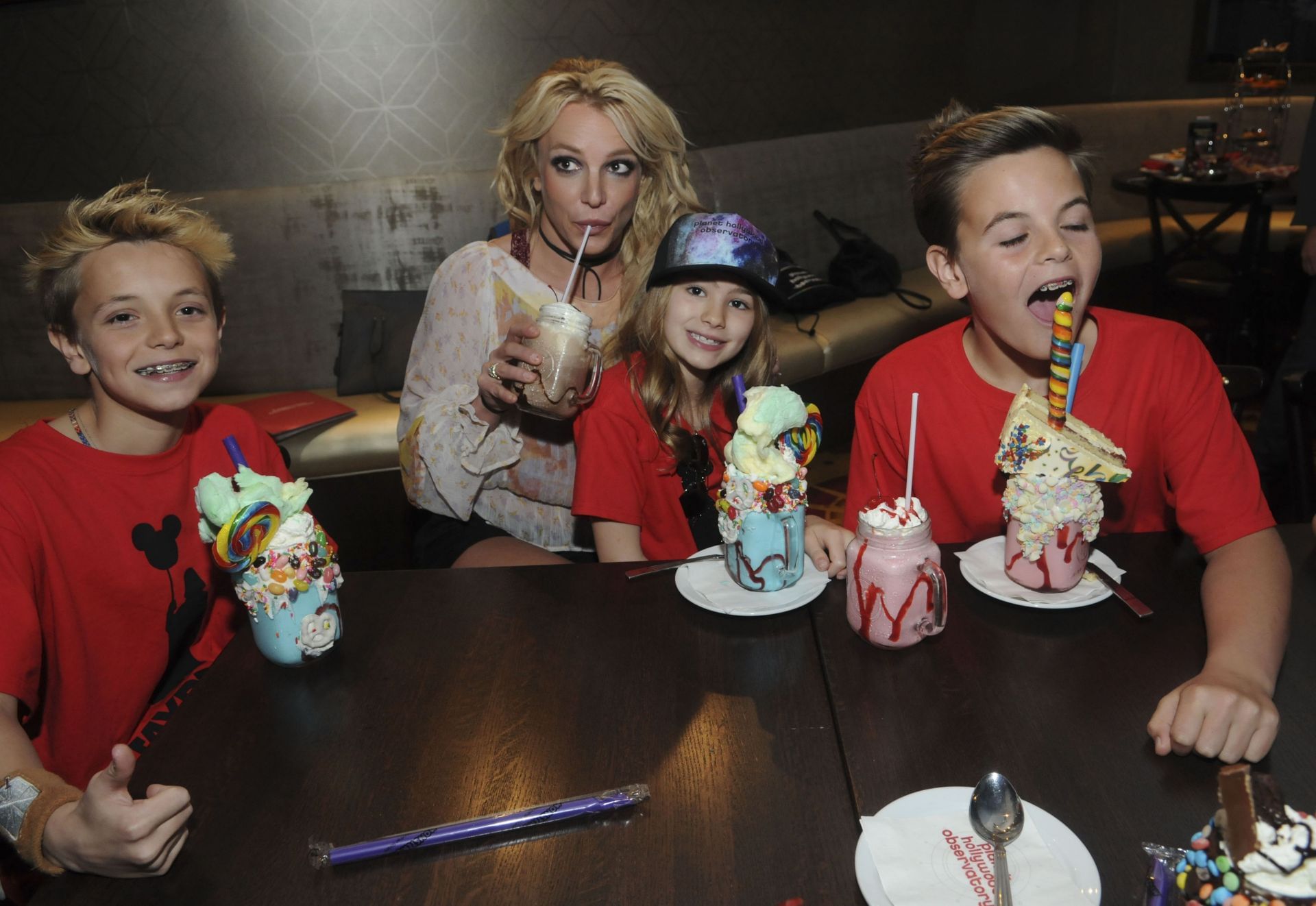 Britney Spears Enjoys A Family Outing At Planet Hollywood Disney Springs (Image via Getty)