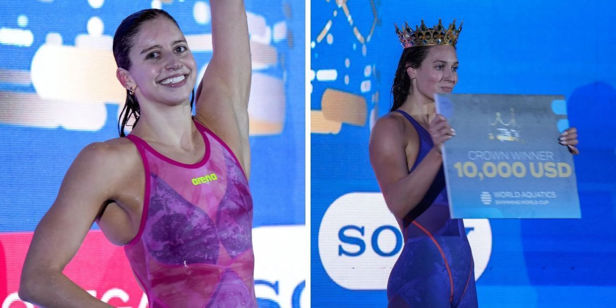 Kate Douglass and Alex Walsh. (Images by Getty)