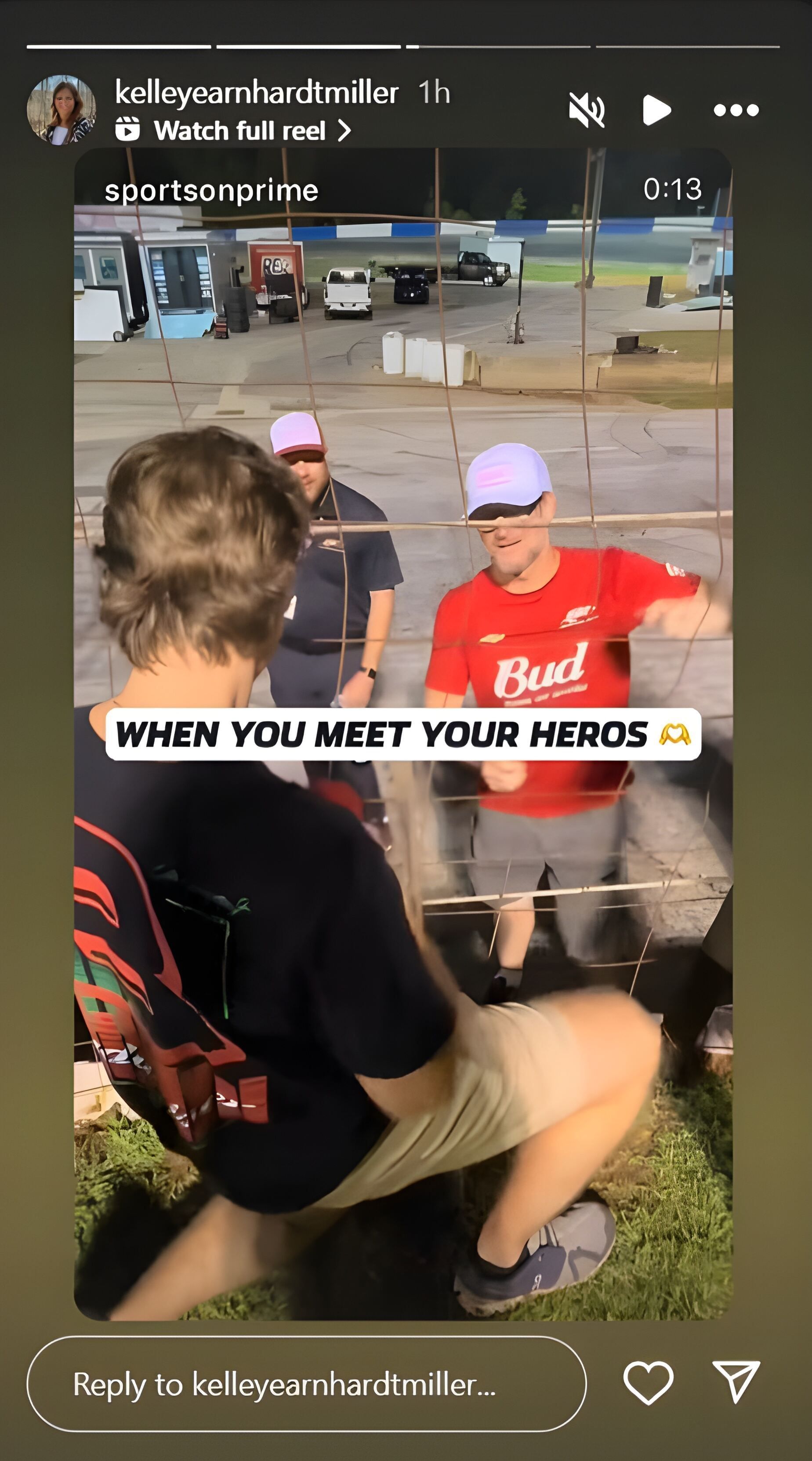 Kelley Earnhardt&#039;s story on Instagram. Source: Instagram, @kelleyearnhardtmiller