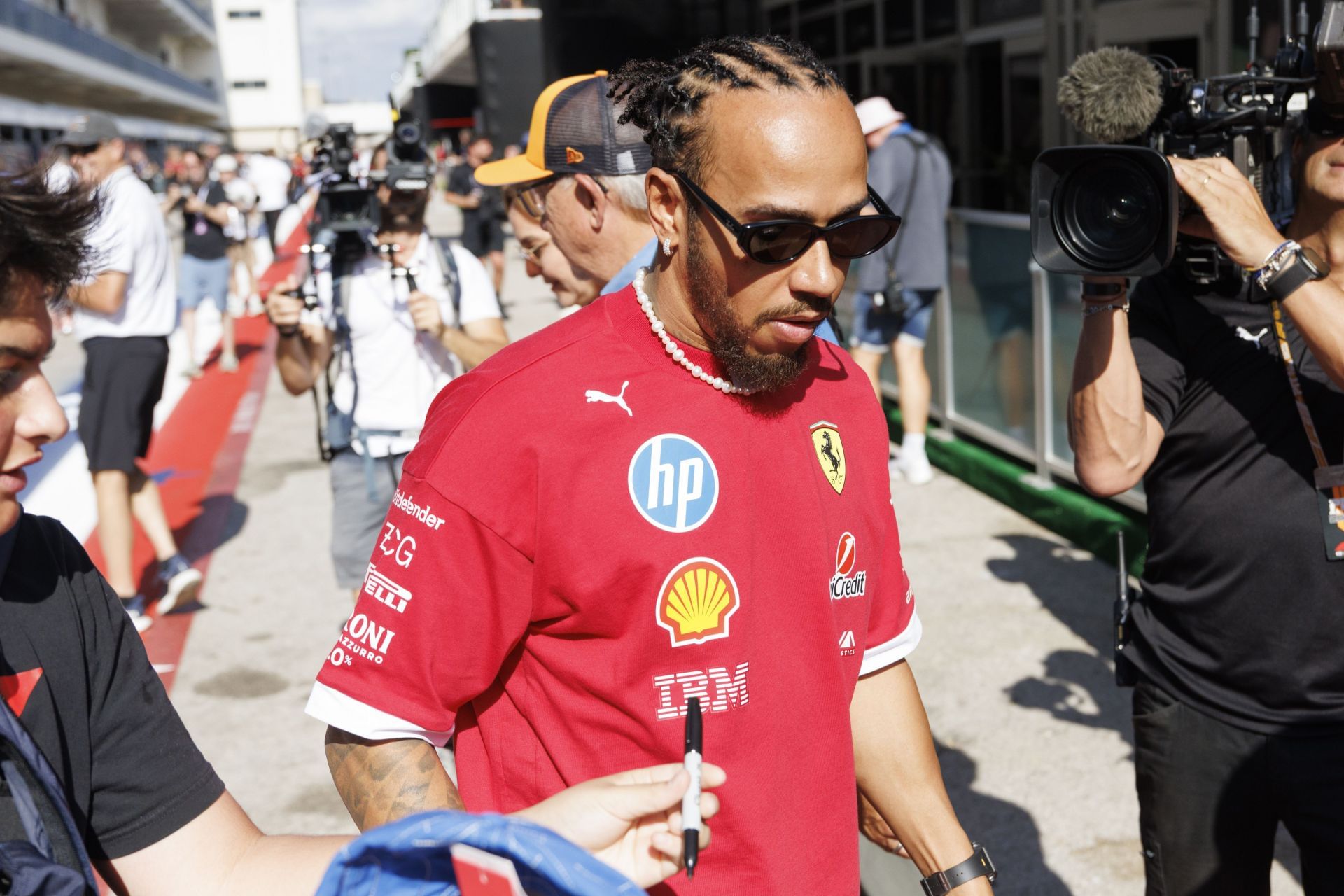 Lewis Hamilton reacts to Ferraris shocking performances in F1 US GP sprint shootout