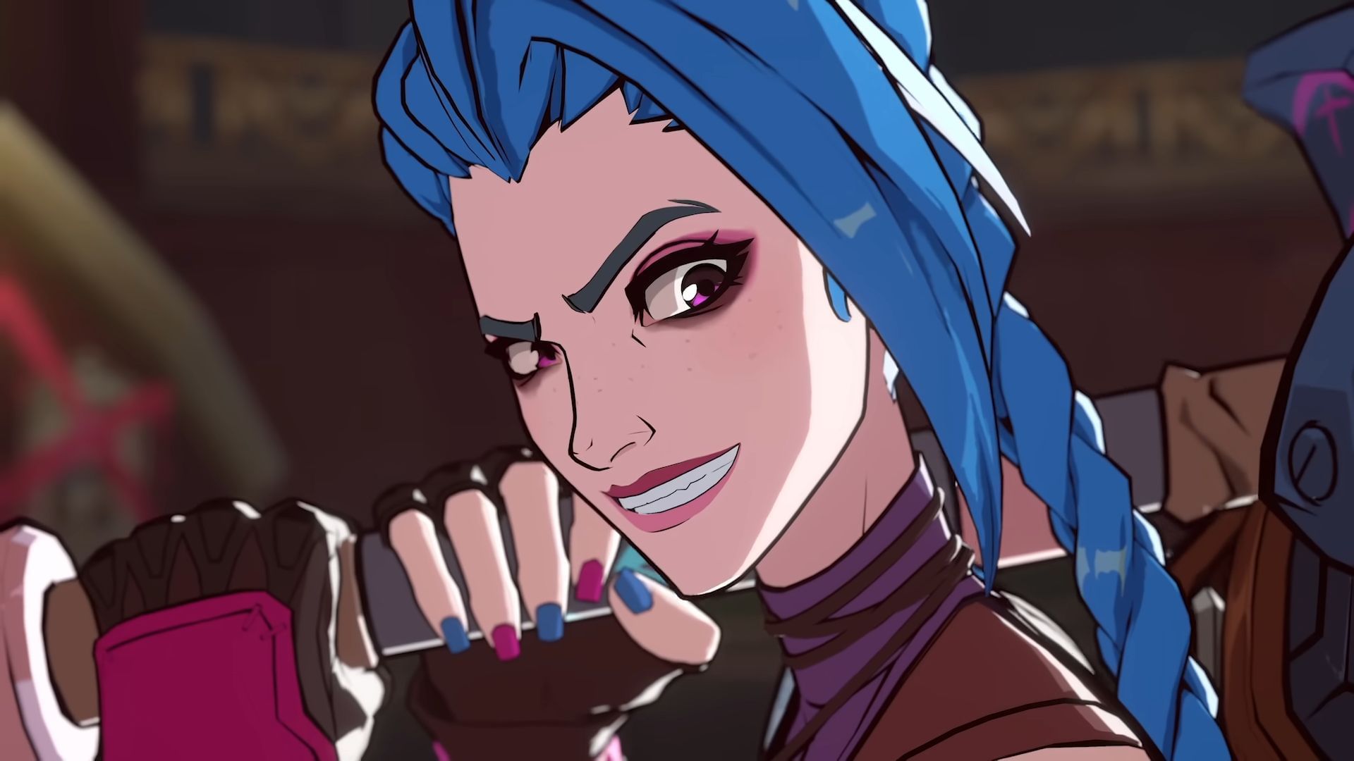 A still from 2XKO Jinx Gameplay Sneak Peek trailer, 2XKO &quot;Keeps Crashing&quot; error, trailer,2XKO crashing error, 2XKO error fix, 2XKO guide, 2XKO PS5, 2XKO Xbox, 2XKO Keeps Crashing