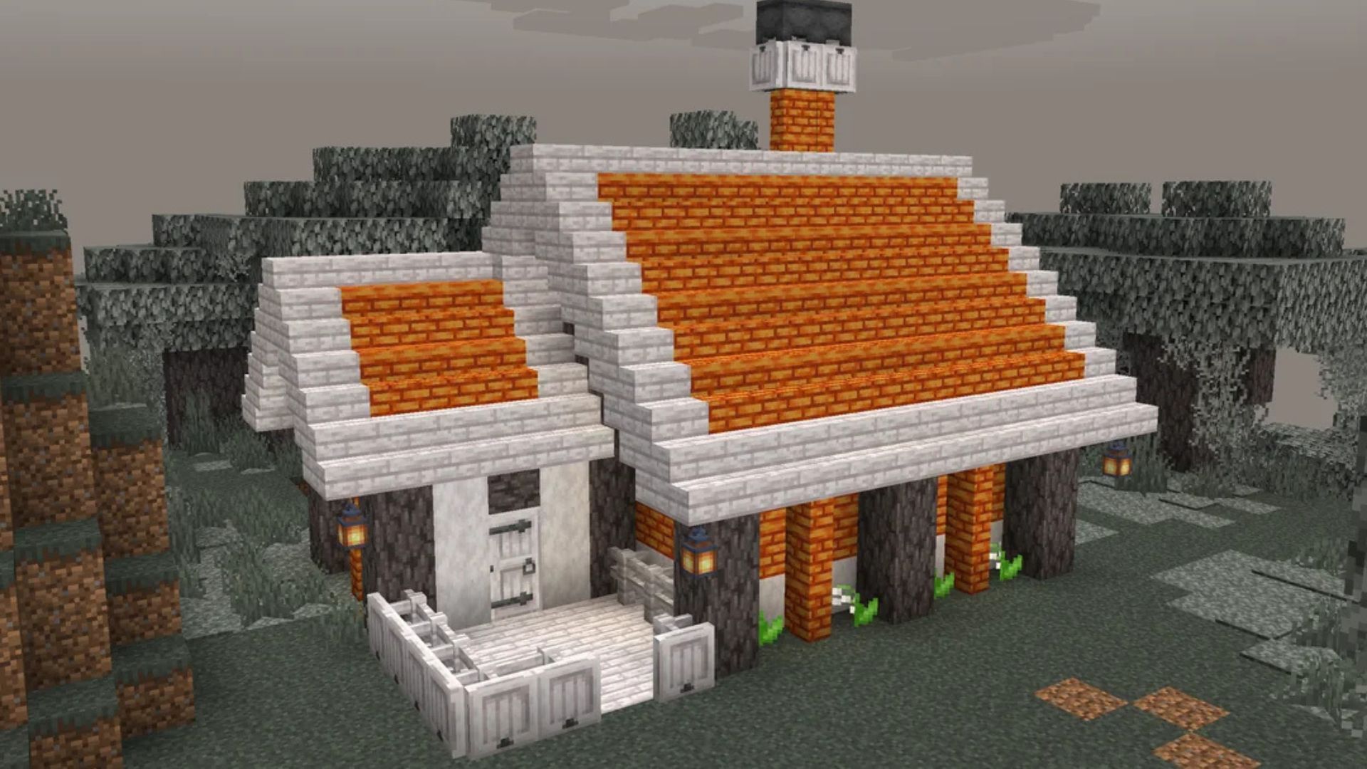 A resin house can be made in the pale garden biome in Minecraft (Image via Reddit/Loose-Screws/Mojang Studios)