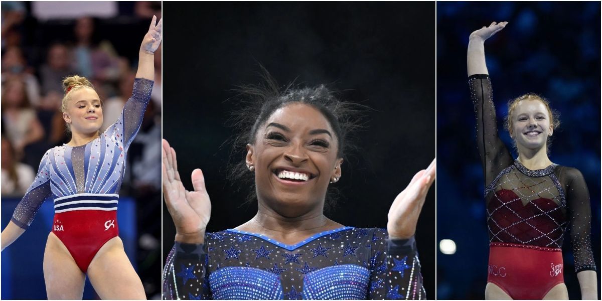 Joscelyn Roberson, Simone Biles and Dulcy Caylor