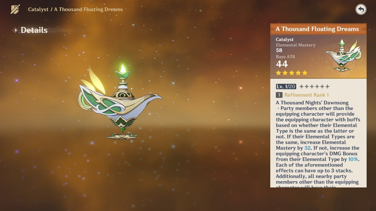 A Thousand Floating Dreams gives a lot of EM (Image via HoYoverse)