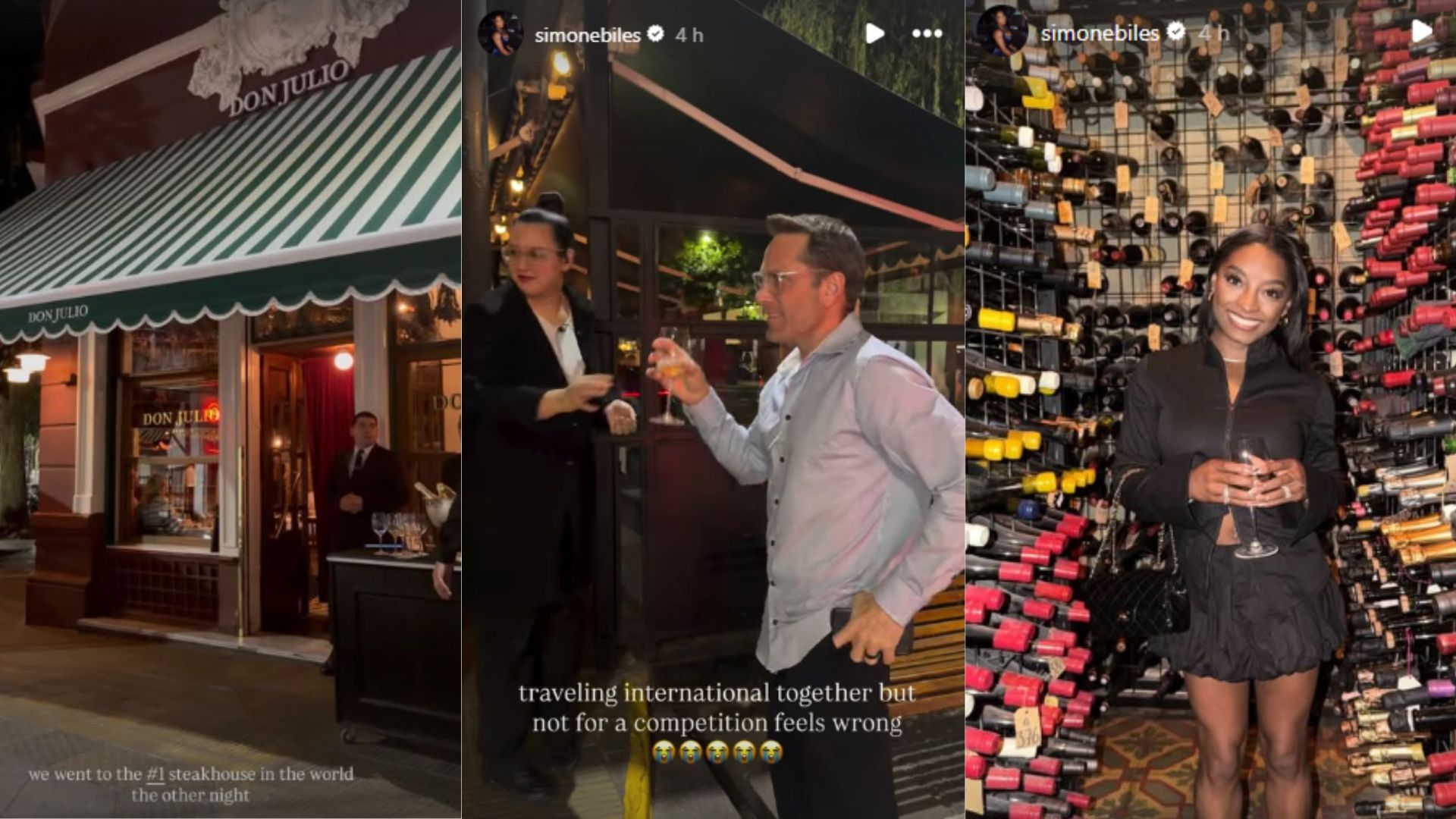 Screengrab of Simone Biles&#039; trip to Argentina [Image Source : Simone Biles&#039; Instagram] 