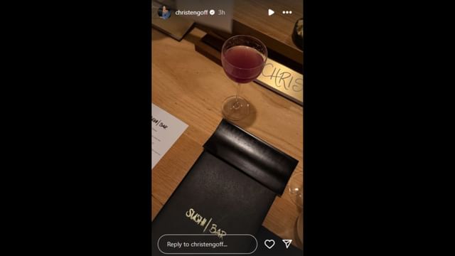 Christen Goff shared a look at her date night out. (Photo via Christen Goff's Instagram)
