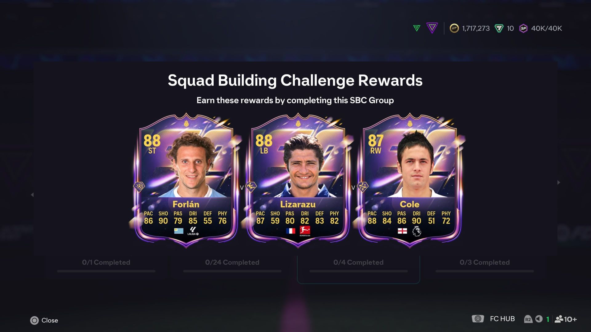 The available players (Image via EA Sports)