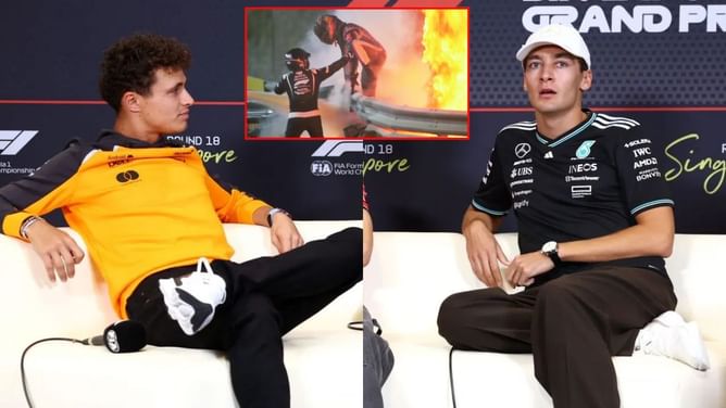 Romain Grosjean's Haas return 5 years after fireball crash makes F1 drivers emotional ahead of Singapore GP