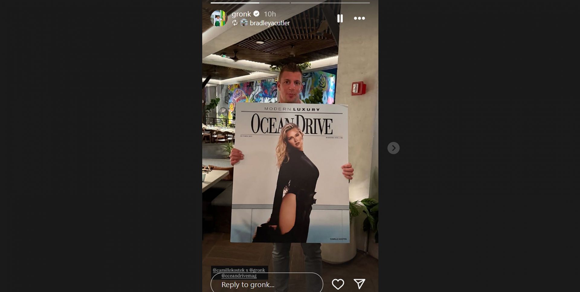Rob Gronkowski&#039;s IG story @gronk