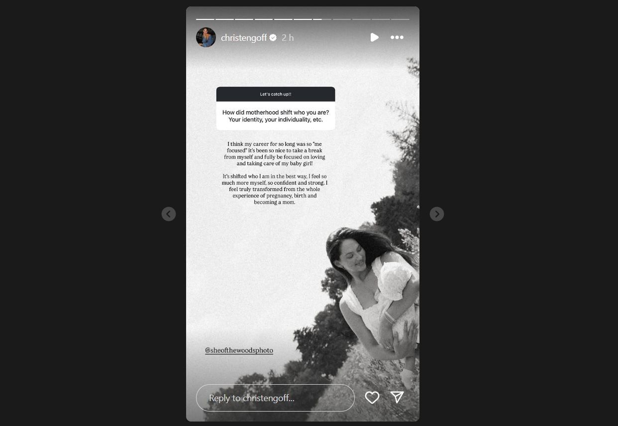 Christen Harper&#039;s IG story