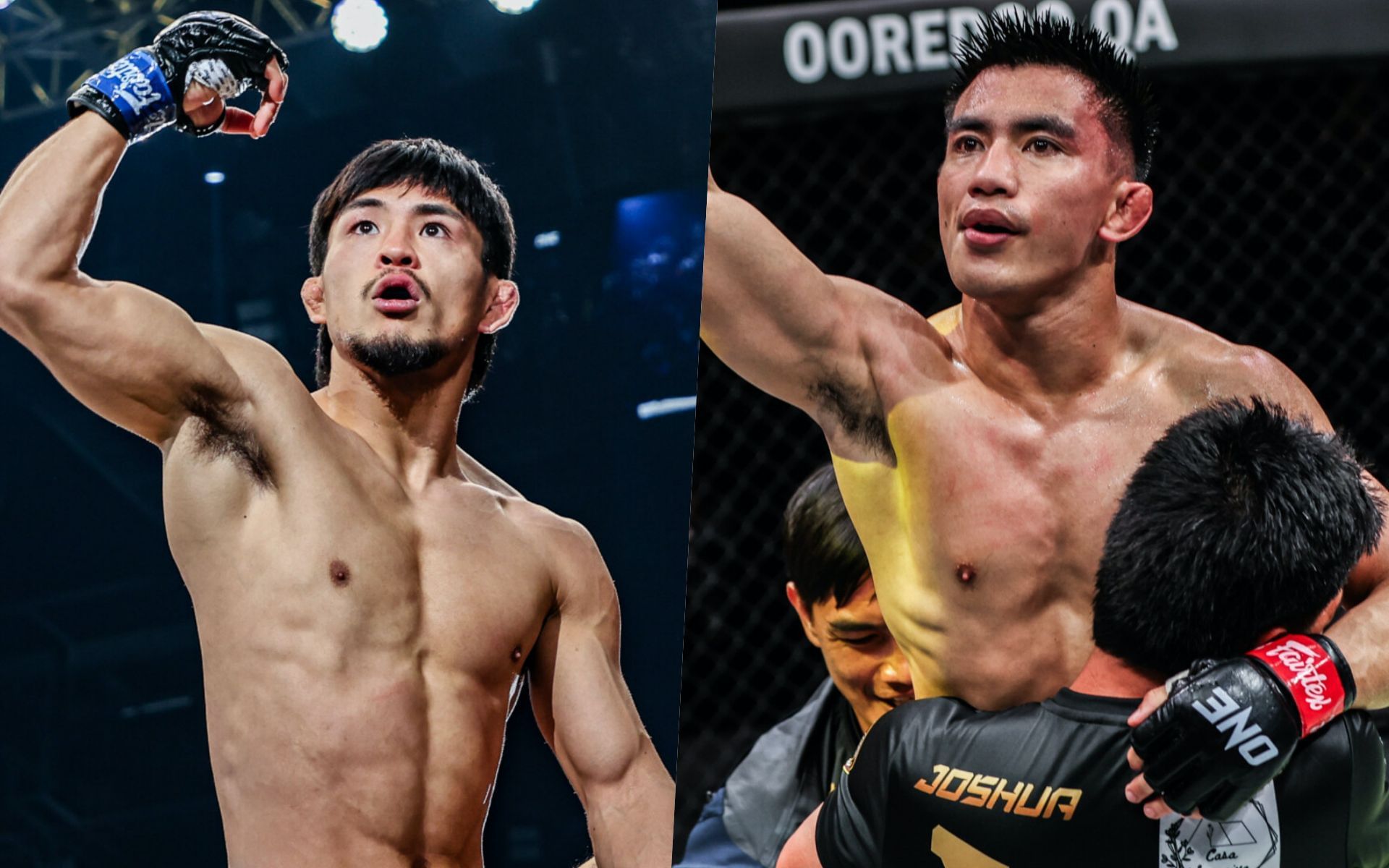 Yuya Wakamatsu (L) warns Joshua Pacio (R) | Image  by ONE Championship