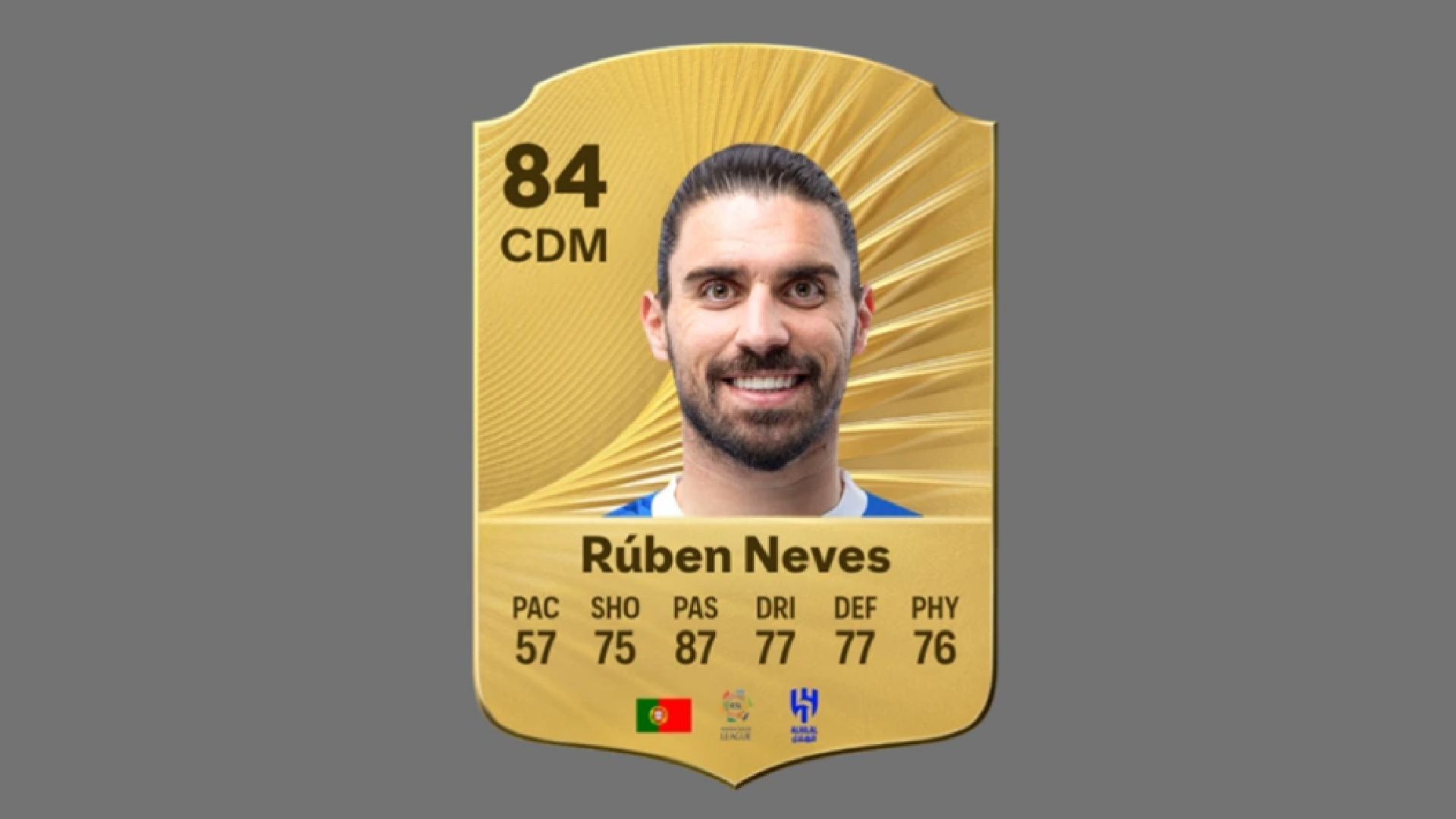 Ruben Neves is currently playing in the Saudi pro League (Image via EA Sports)