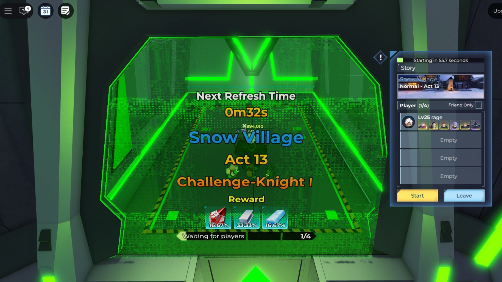 You must have completed the first map to play challenges (Image via Roblox)