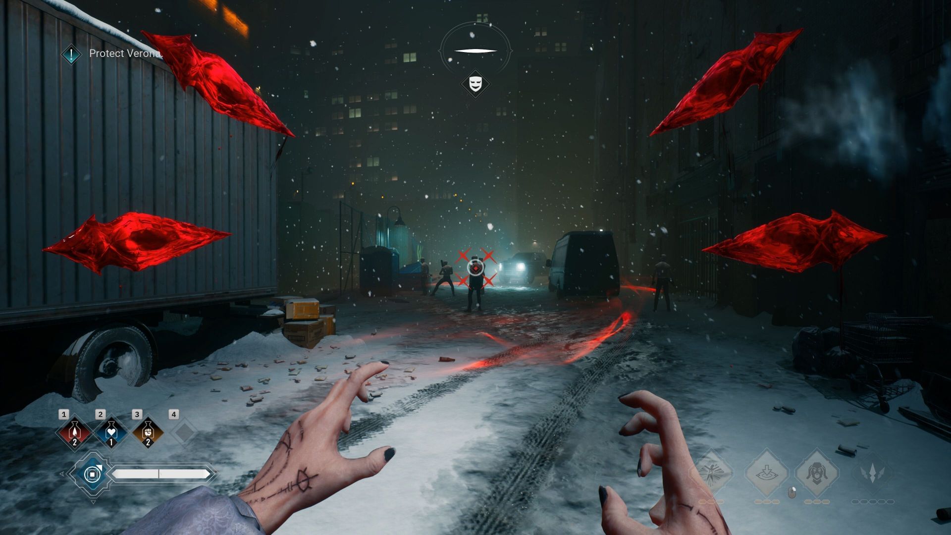 Tremere&#039;s Blood Daggers allow ranged combat (Image via Paradox Interactive)