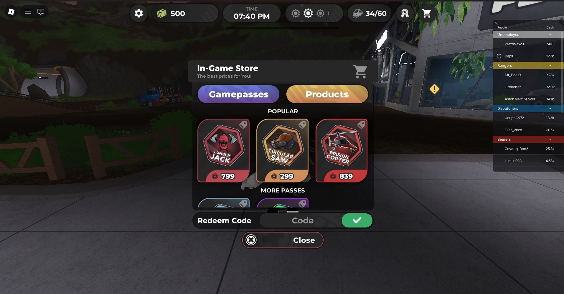 Redeem the code here (Image via Roblox)