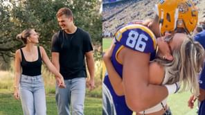 Jets TE Mason Taylor drops 3-word comment as GF Sage Wagner puts together a chic ensemble for girls trip [PHOTOS]