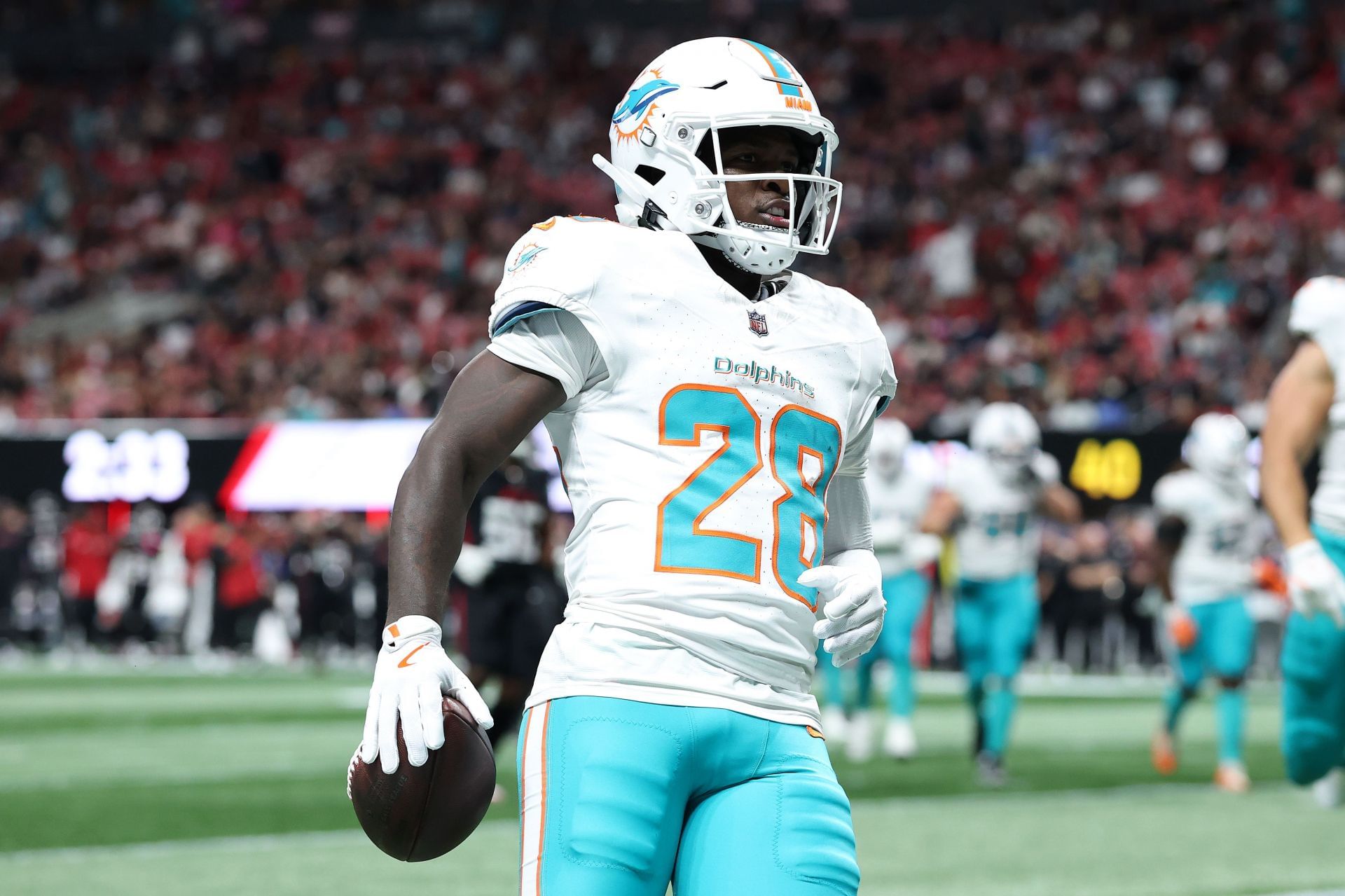 Achane at Miami Dolphins vs Atlanta Falcons - Zdroj: Getty