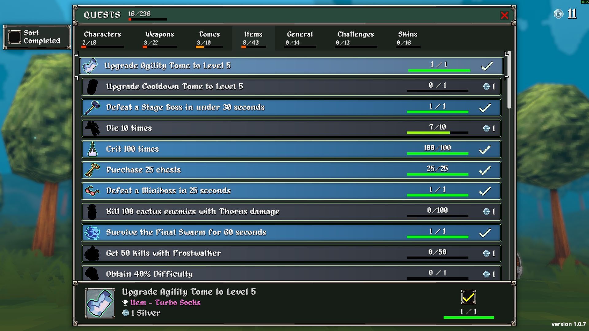 All unlocked achievements can be viewed in-game (Image via SK Gaming || vadinad)