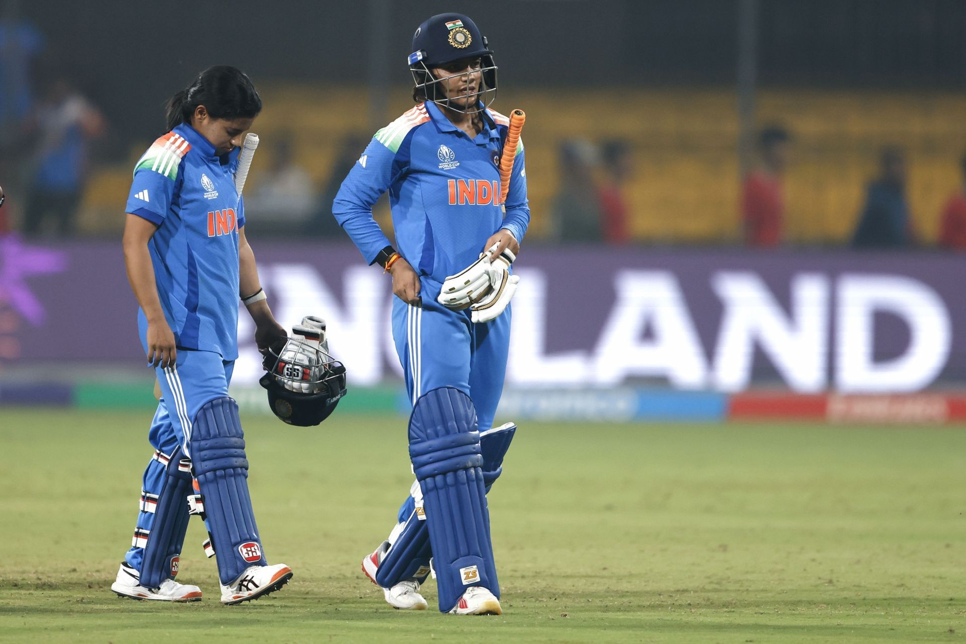 Amanjot Kaur and Sneh Rana couldn&#039;t take India over the line. [P/C: Getty]