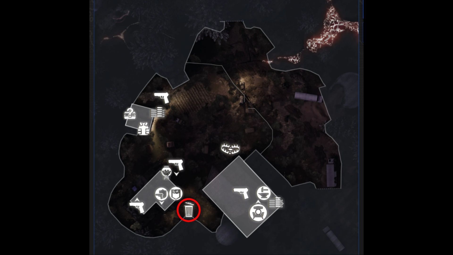 Trash Bin location (Image via Activision)