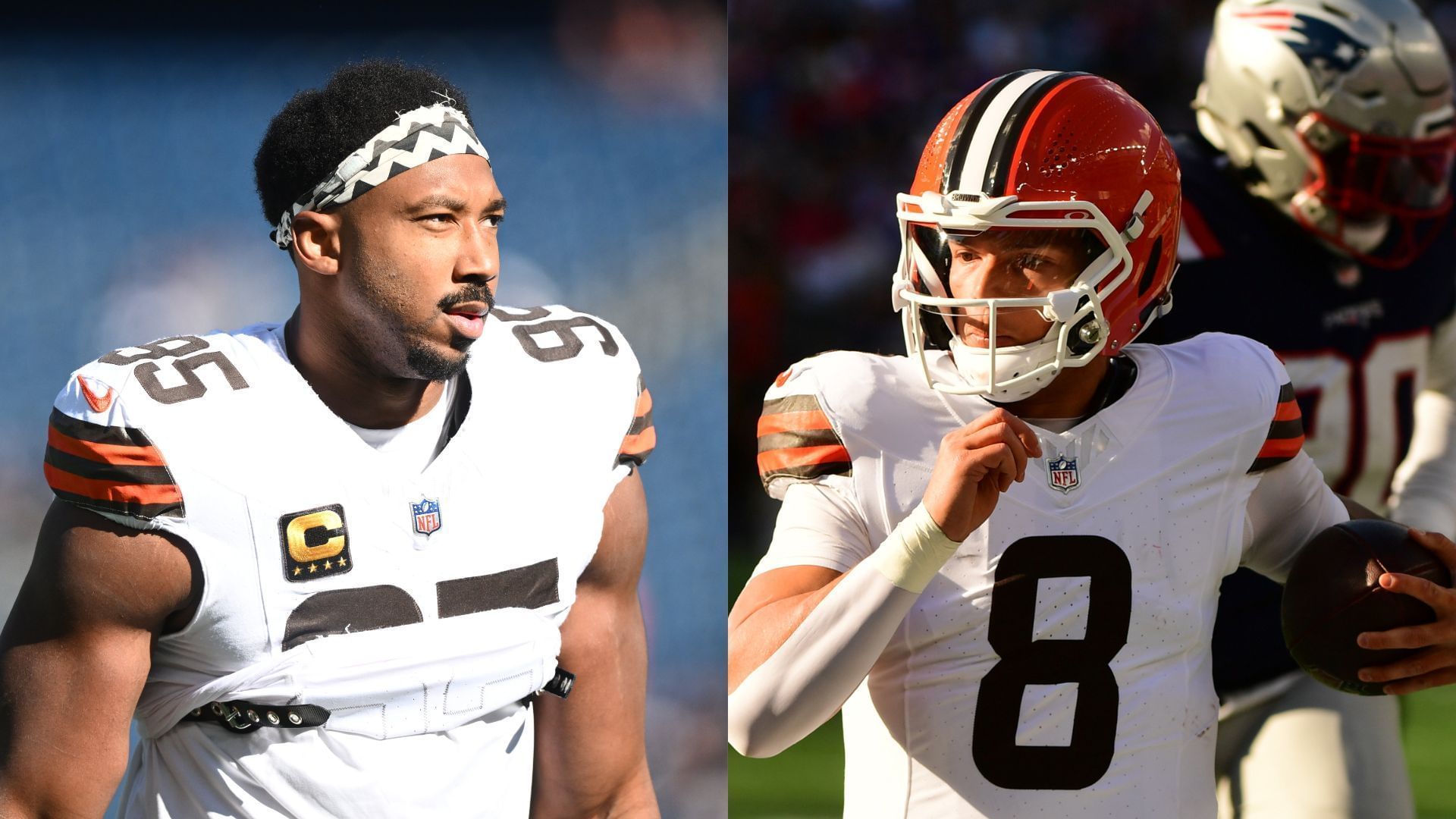 Myles Garrett x Dillon Gabriel collage