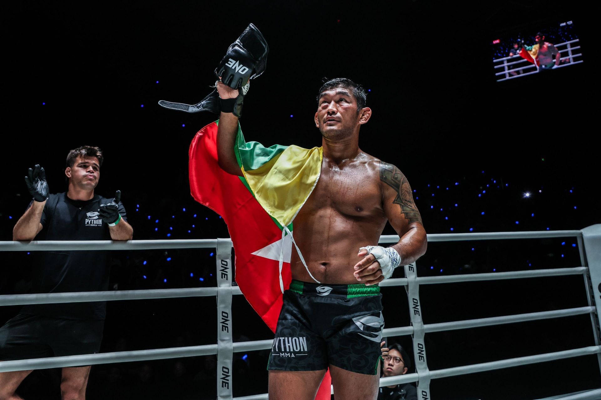 Aung La N Sang lists his favorite achievements in long MMA career. -- Photo by ONE Championship