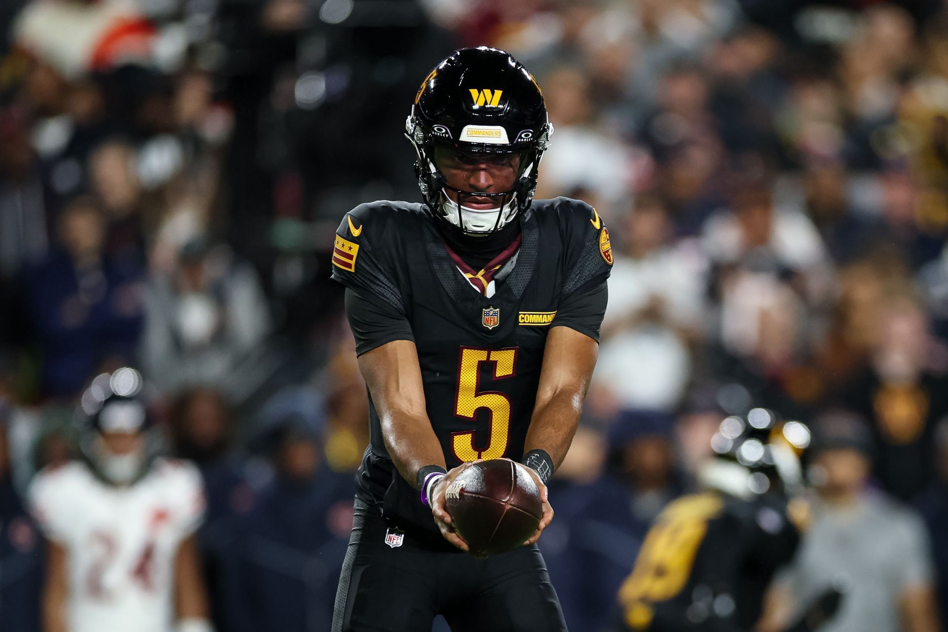 Jayden Daniels at Chicago Bears v Washington Commanders - NFL 2025 - Source: Getty