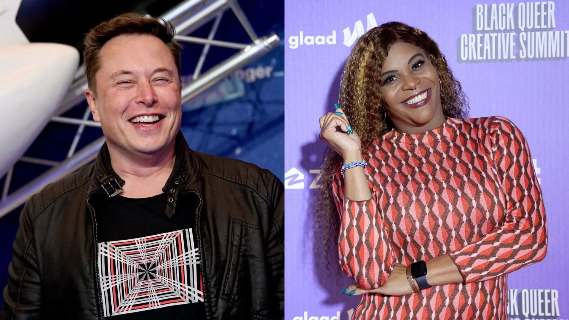 Elon Musk, Blossom Brown (Images via Getty)