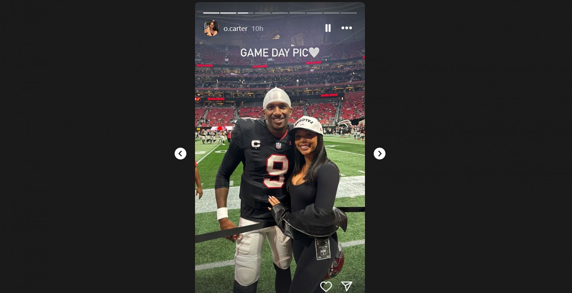 Michael Penix Jr.&#039;s fianc&eacute;e Olivia (Credits: @o.carter Instagram)