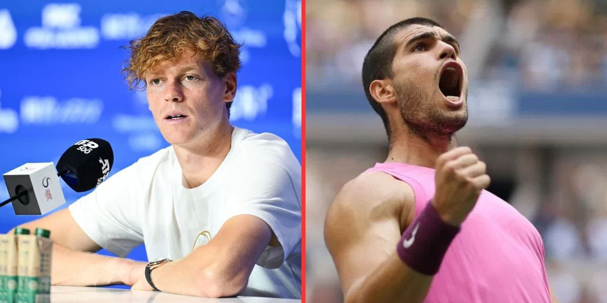 Jannik Sinner (left), Carlos Alcaraz (right), Sources: Getty