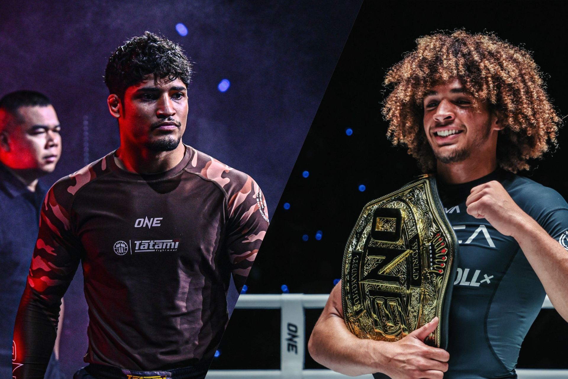 (From left) Fabricio Andrey and Kade Ruotolo. [Images: ONE Championship]