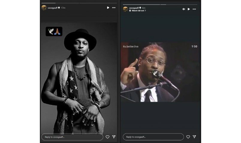 Screenshot of Coco Gauff&#039;s stories | Source - via @cocogauff on Instagram