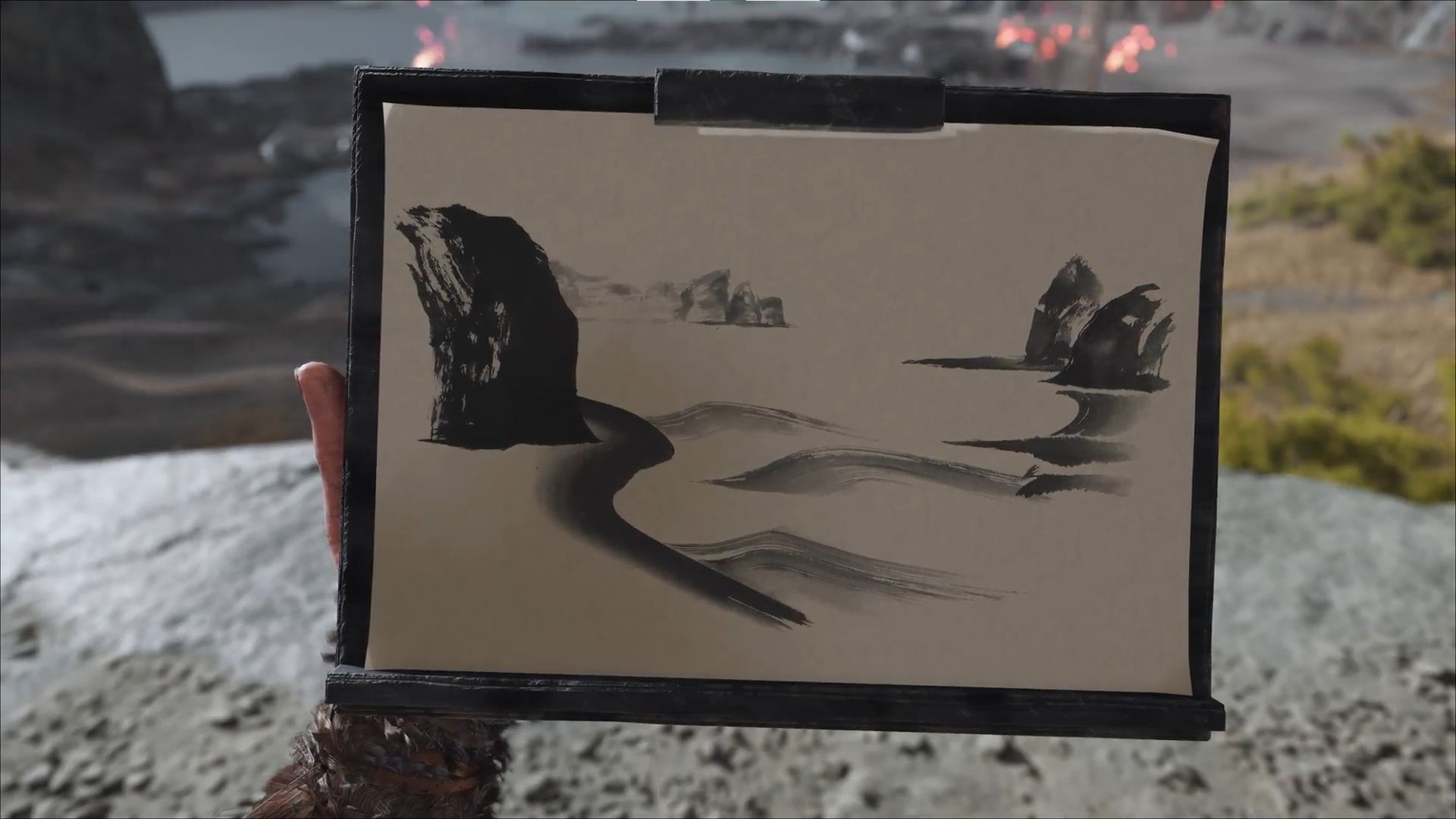 Sumi-e in The Way of the Yari quest (Image via Sportskeeda Gaming || Sucker Punch)