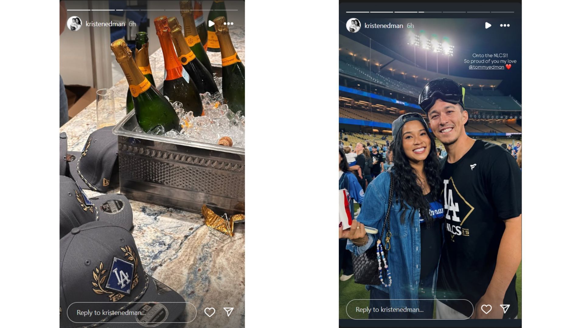 Tommy Edman&#039;s wife Kristen&#039;s Instagram stories (Source: Instagram @kristenedman)