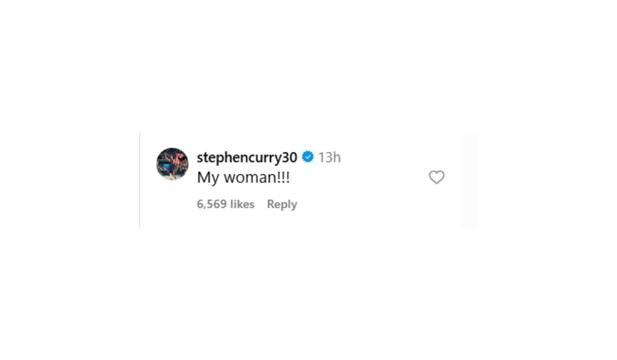 Steph Curry reacts to Ayesha Curry&#039;s post (Source: Ayesha Curry/IG)