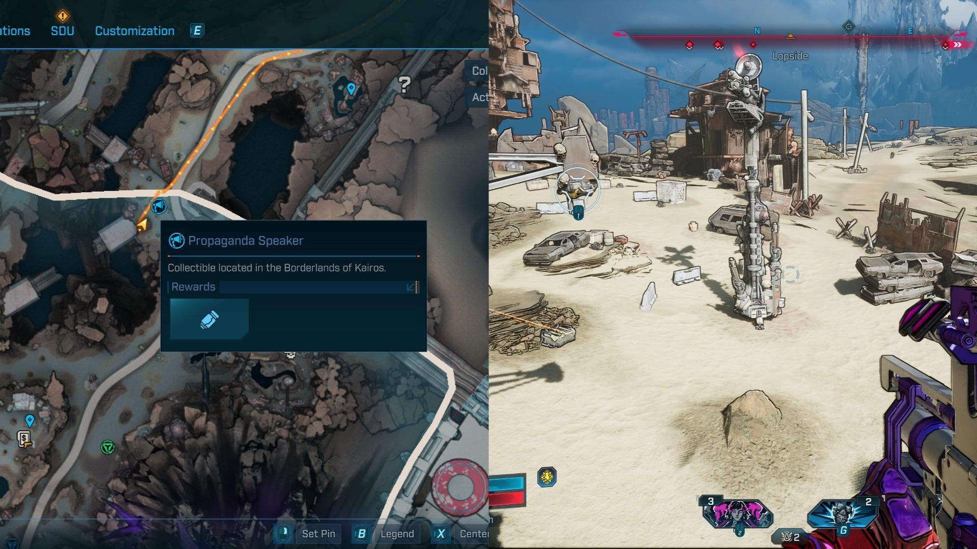 Head to the opposite side of the crater near the Electi Safe (Image via 2K)