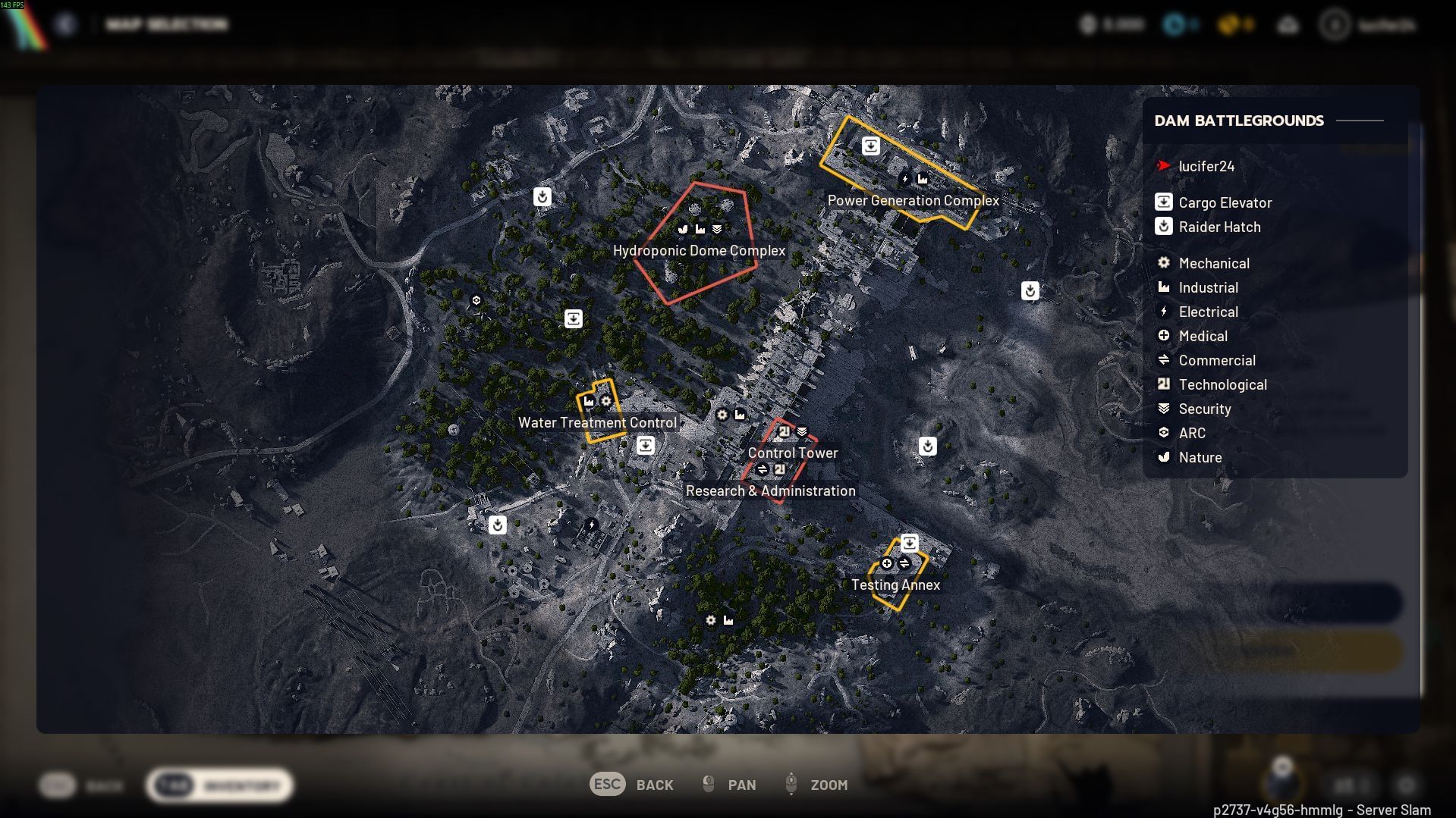 Map of the Dam Battleground in ARC Raiders (Image via Embark Studios)