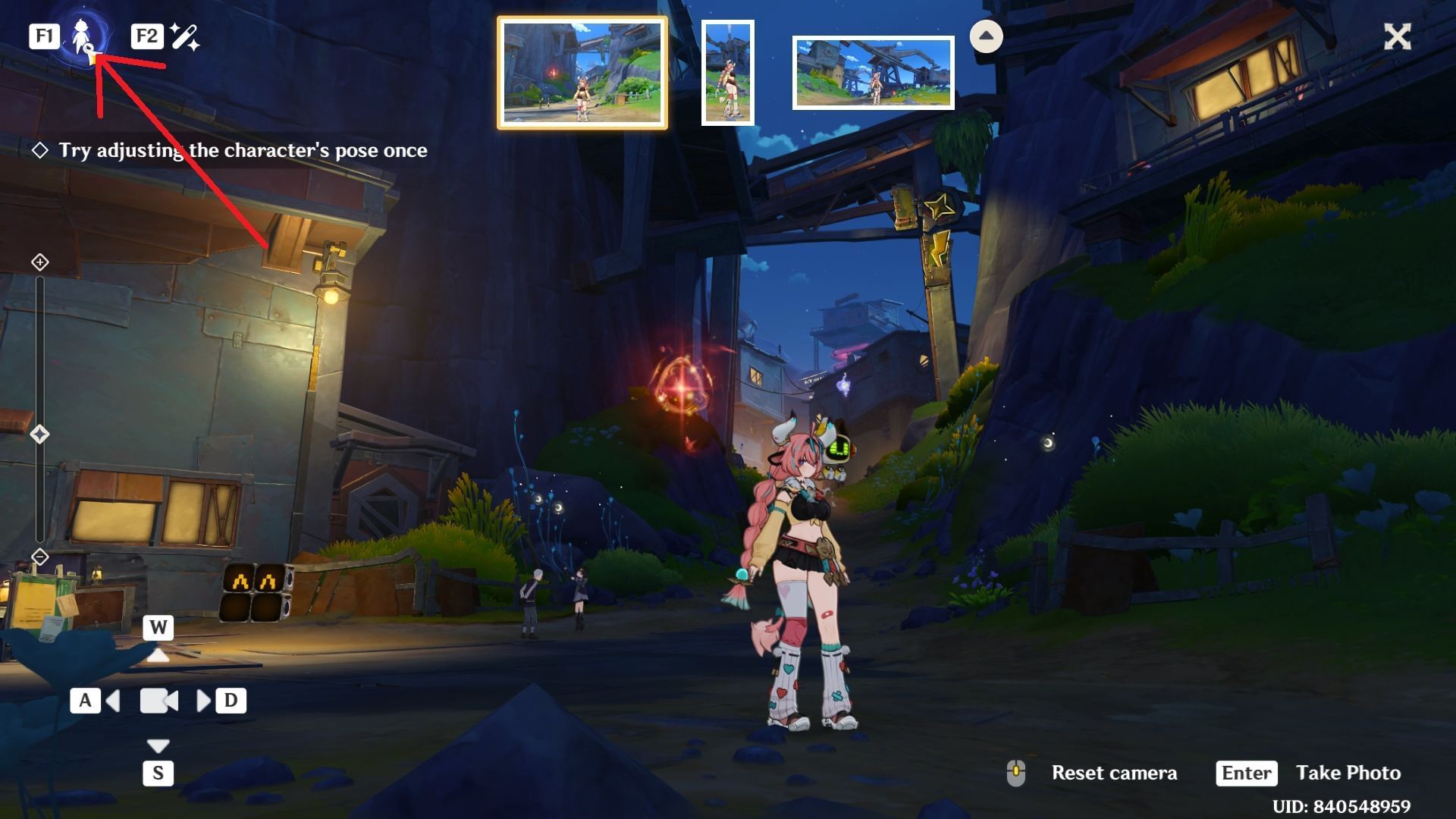 Adjust the character&#039;s pose once (Image via HoYoverse)
