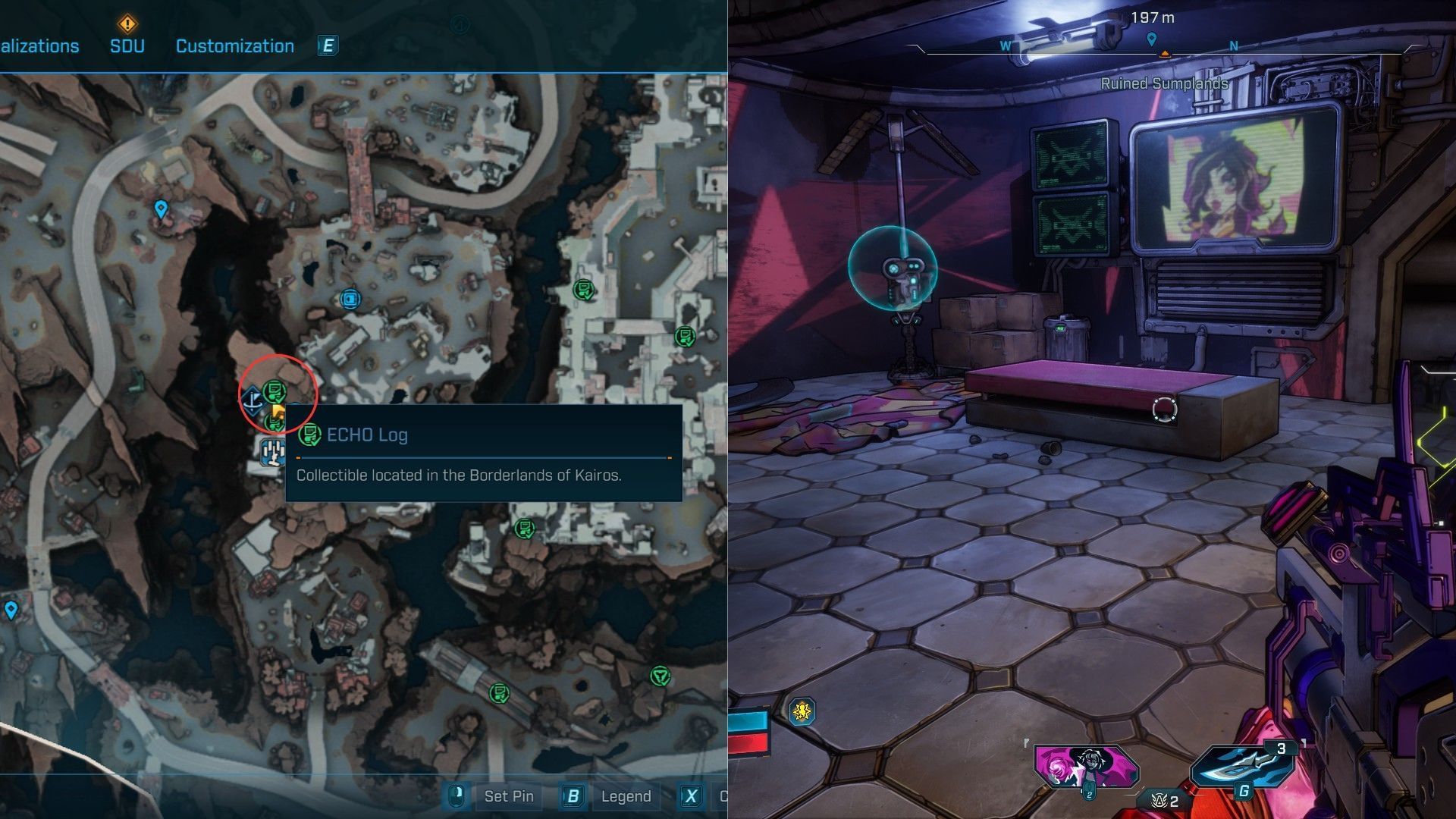 Ruined Sumplands ECHO Log #14 location in Borderlands 4 (Image via 2K)