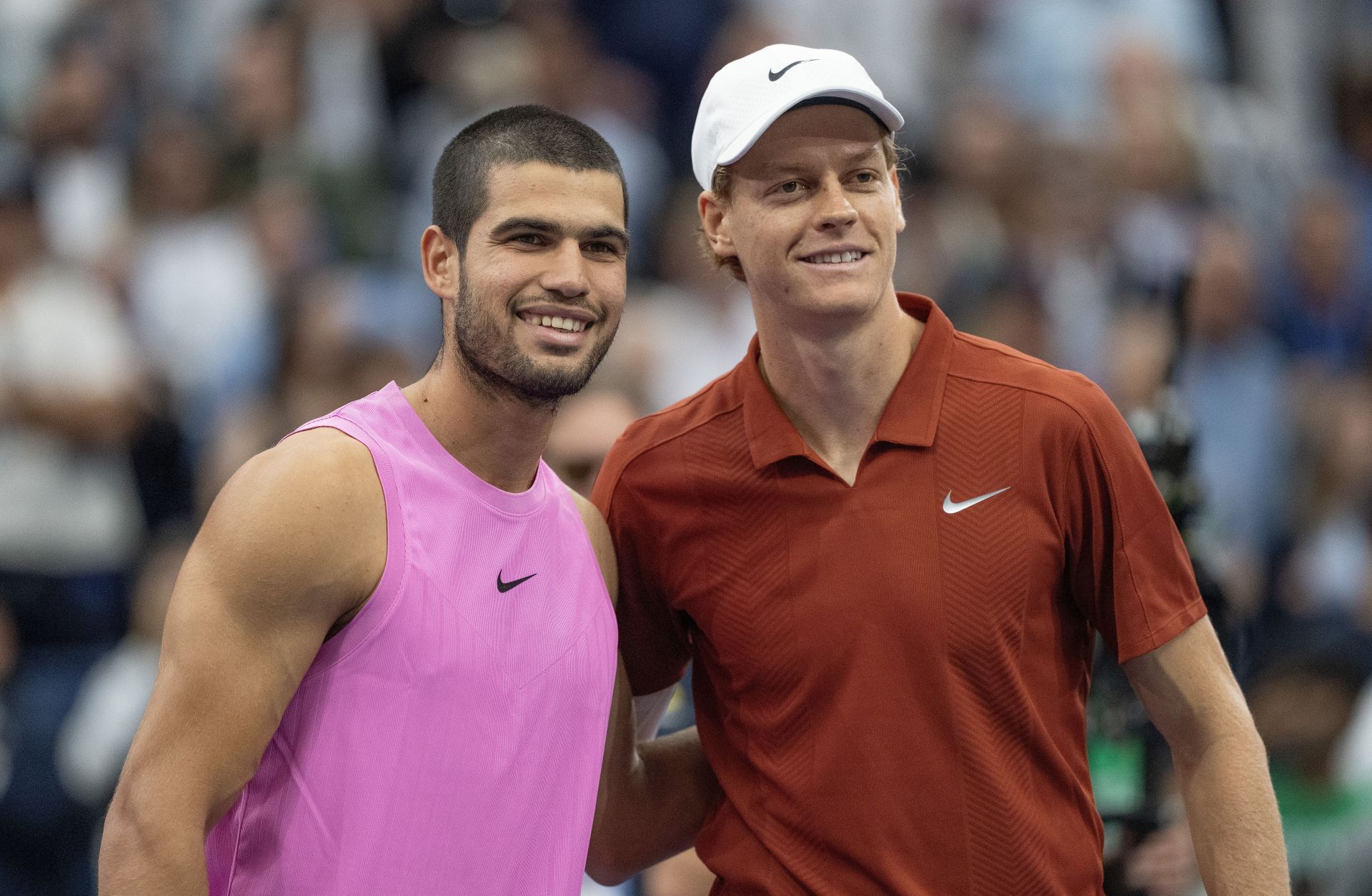Jannik Sinner and Alcaraz at the 2025 US Open - Day 15 - (Source: Getty)